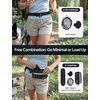 Pecute Hands Free Dog Leash for Large Dogs, Waist Belt with Pouch(Gray)