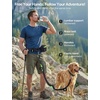 Pecute Hands-Free Dog Walking Belt Bundle: Shock-Absorbing Bungee Leash + 22oz Portable Water Bottle with Food Container, for Running Hiking Training