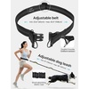 Pecute Hands-Free Dog Walking Belt Bundle: Shock-Absorbing Bungee Leash + 22oz Portable Water Bottle with Food Container, for Running Hiking Training
